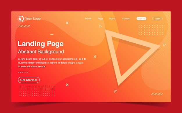 Website landing page template