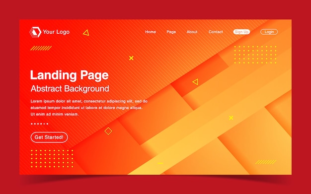 Website landing page template