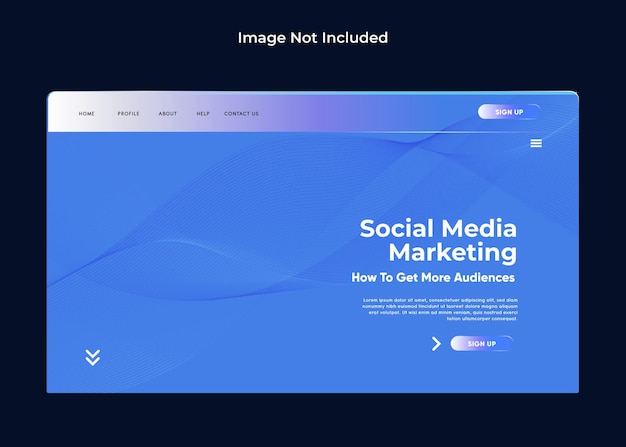 Website landing page template