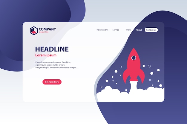 Website landing page vector template design concept