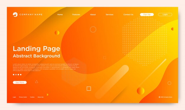 Website landing page