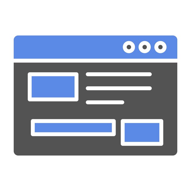 Website lay-out icoon stijl
