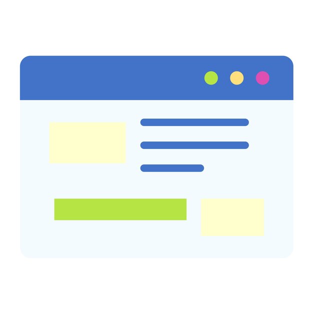 Vector website layout icon style