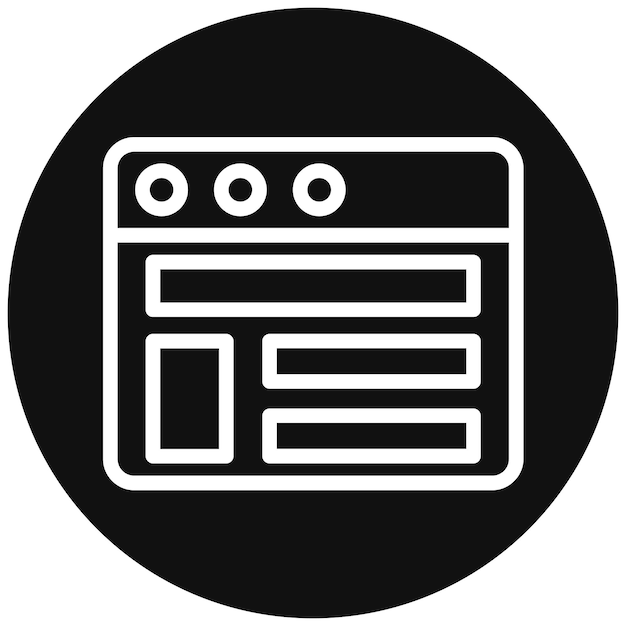 ウェブサイトのレイアウトアイコン