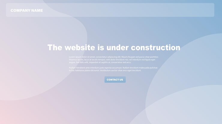 Vector website loading page coming soon under construction page under development web banner