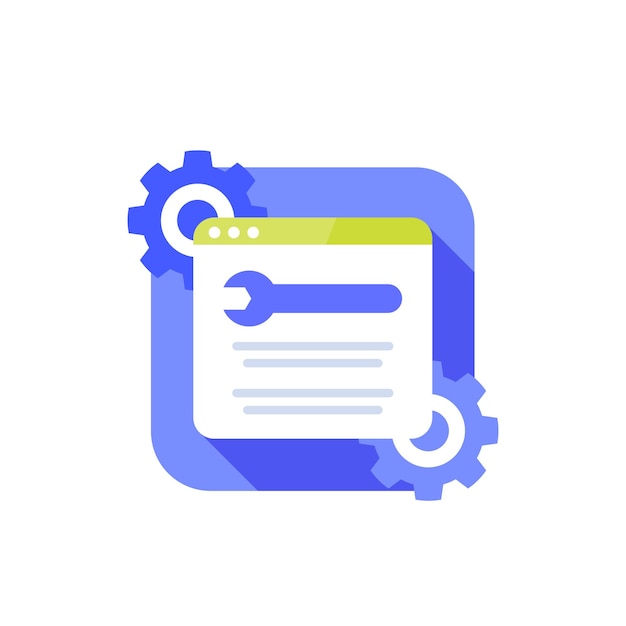 Website maintenance support vector icon