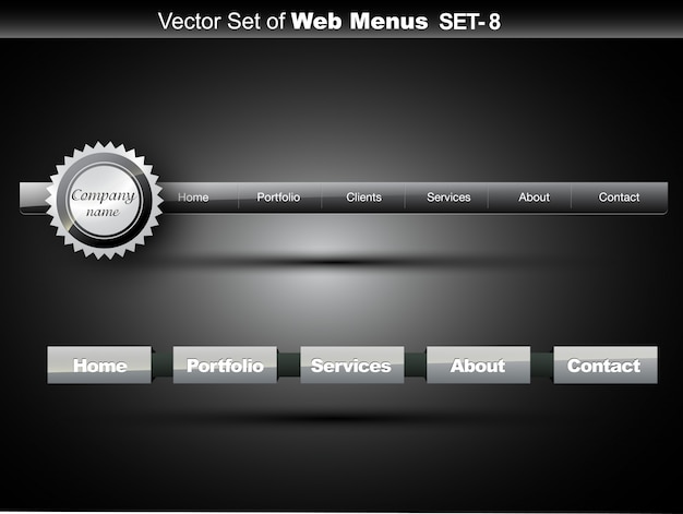 Vector website menu