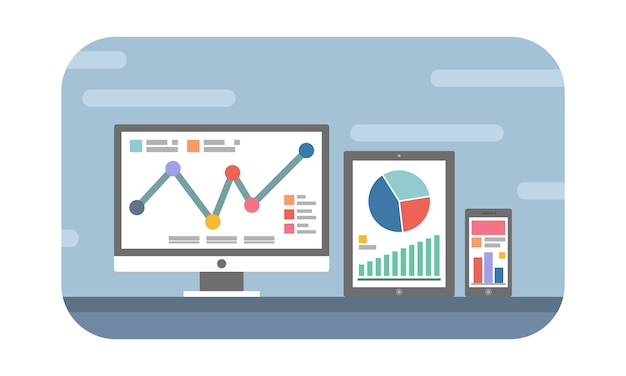 Website and mobile analytics concept