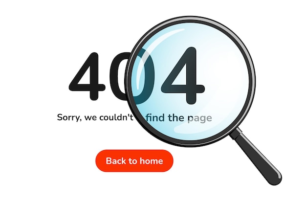 website page not found wrong url address error site crash on technical work web design template with