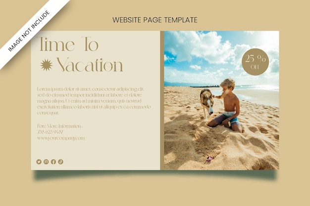 Vector website page travel