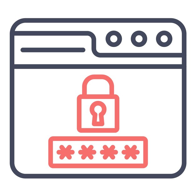 ウェブサイトのパスワードベクトルイラストスタイル