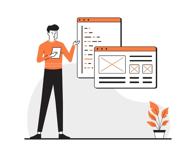 ウェブサイトプログラミング開発イラスト