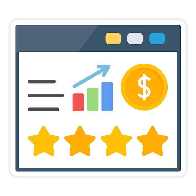 Website Rating icon vector image Can be used for SEO and SEM