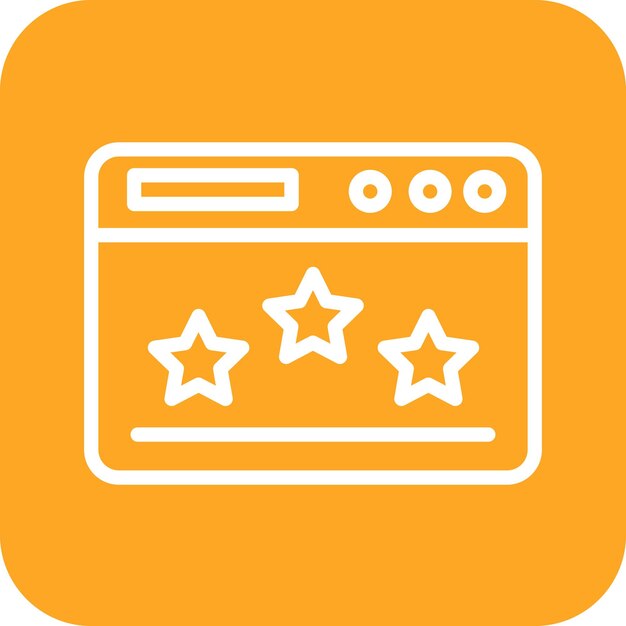 Website rating vector icoon illustratie van SEO en SEM icoon set