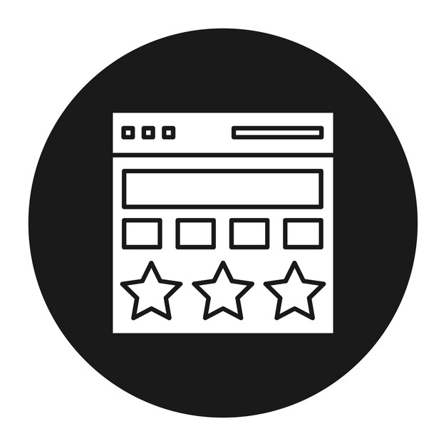 Website Rating vector icoon Kan worden gebruikt voor SEO en SEM icoon set