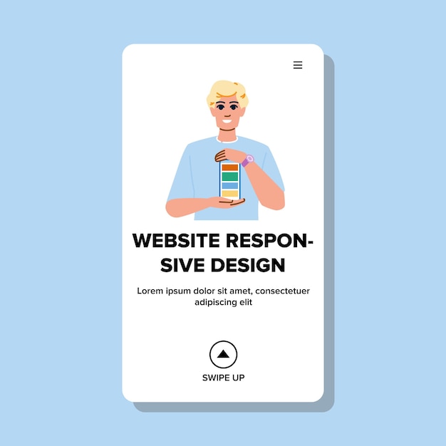 Website responsive design vector