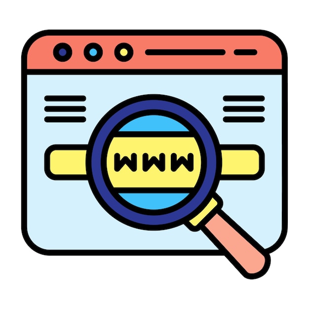 Vector website search flat illustration