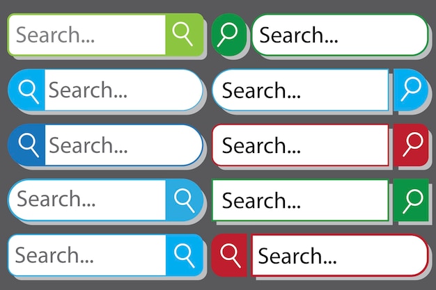 website search form search interface search engine string vector illustration