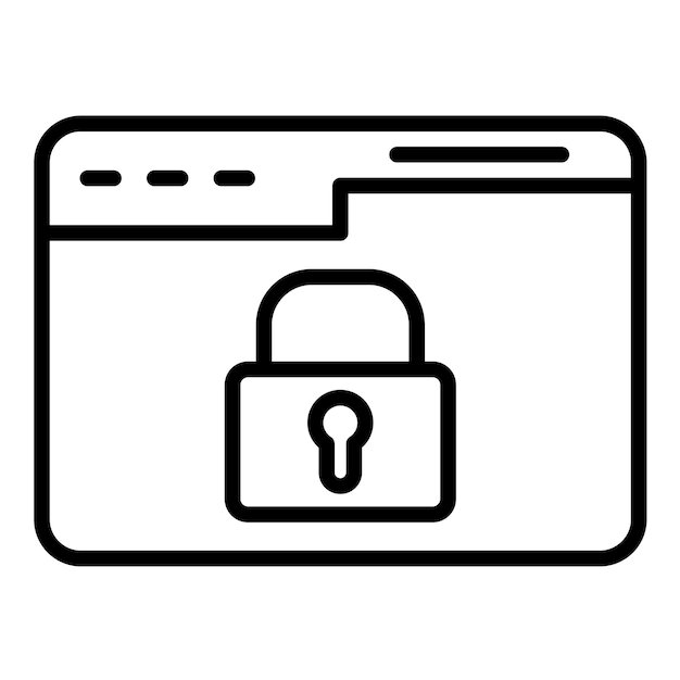 Website Security Vector Illustration Style