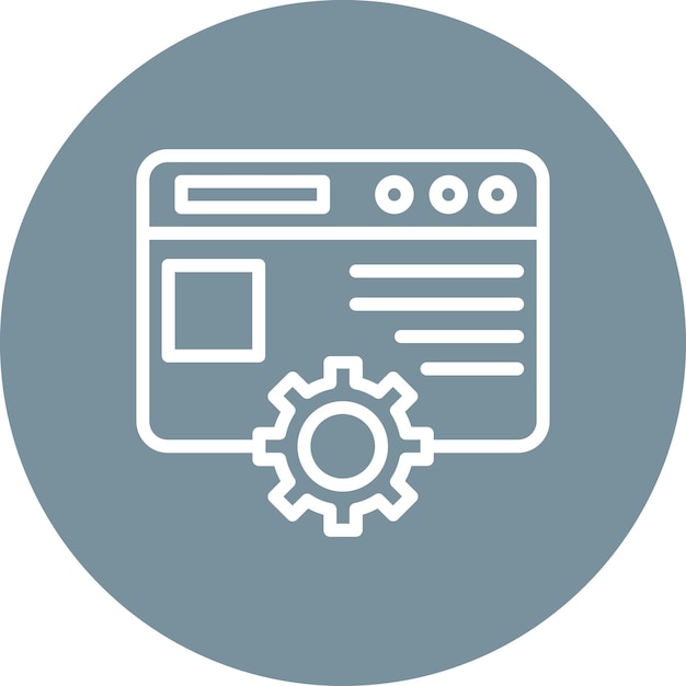 ウェブサイト設定 ベクトル アイコン イラスト SEO アイコンセット