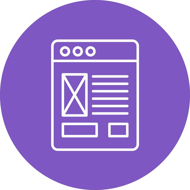 Website sjabloon icoon vector afbeelding Kan worden gebruikt voor No Code