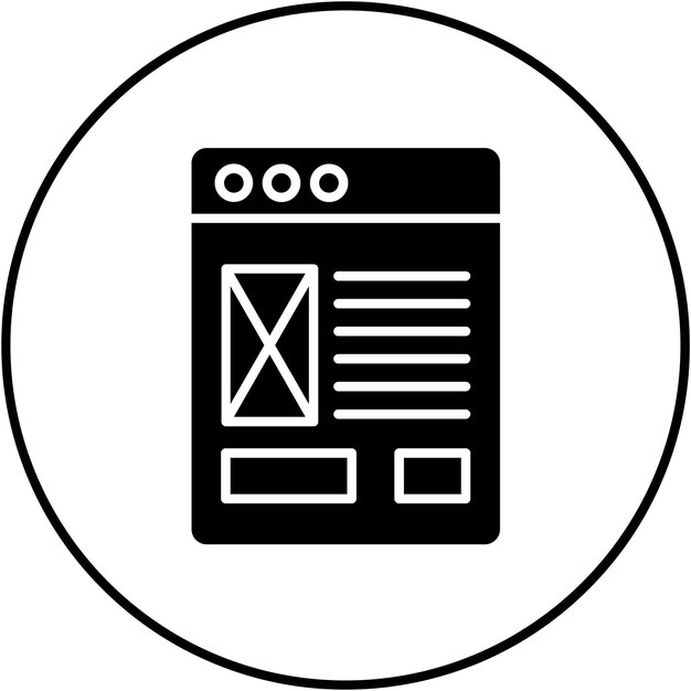 Website sjabloon icoon vector afbeelding Kan worden gebruikt voor No Code