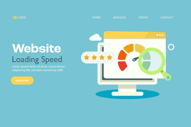 Vector website speed concept