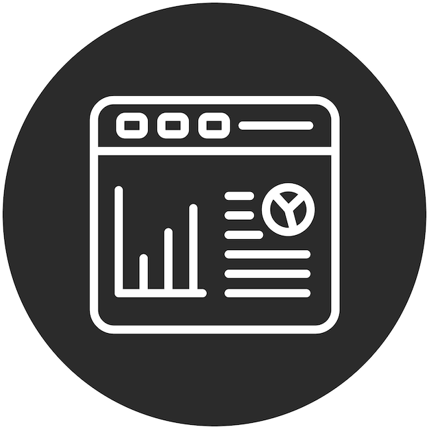 ウェブサイトの統計ベクトルアイコンのイラスト