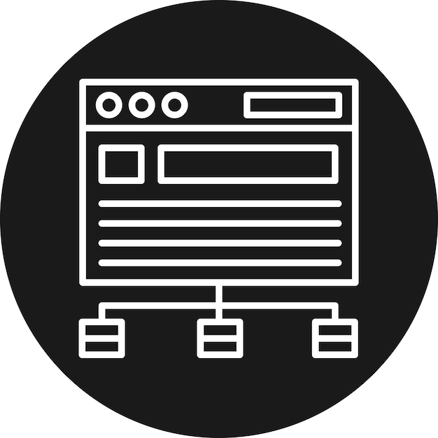 website structure vector icon can be used for coding and development iconset