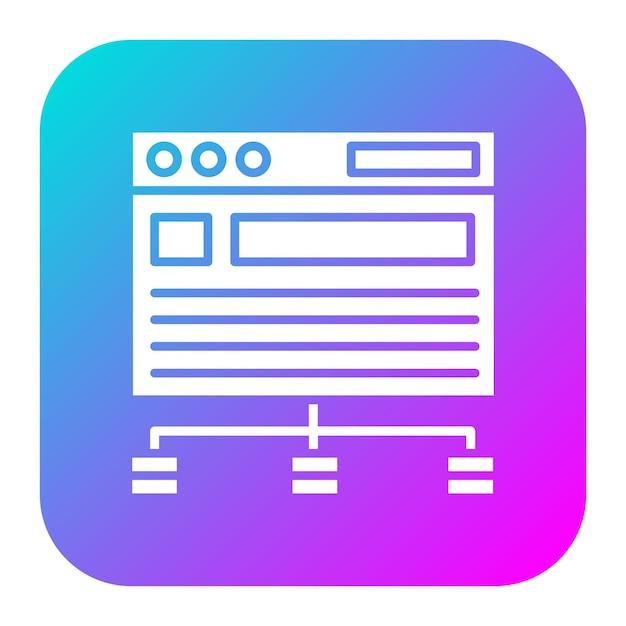 Website structuur vector icoon Kan worden gebruikt voor codering en ontwikkeling iconen