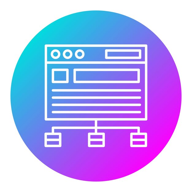 Website structuur vector icoon Kan worden gebruikt voor codering en ontwikkeling iconen