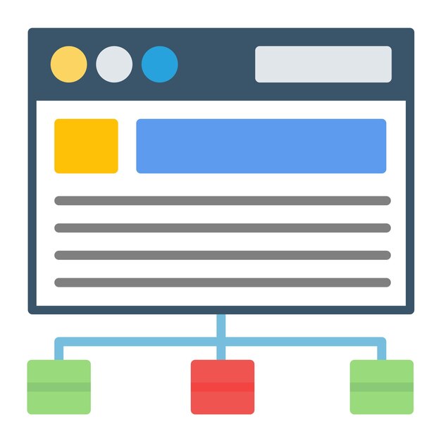Website structuur Vector illustratie stijl