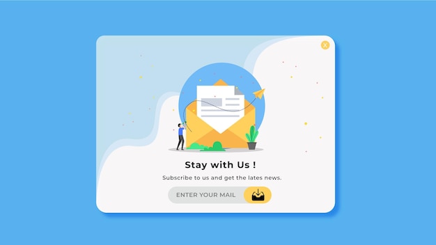 Website Subscription PopUp Notification Banner Layout