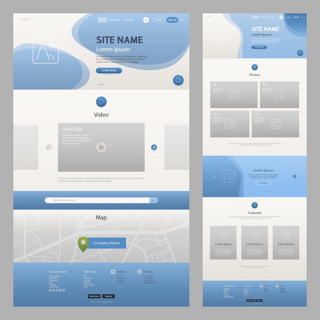 Website Template Blue