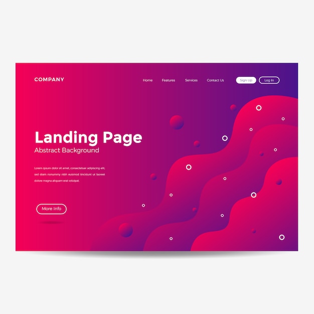 Website template landing page background modern