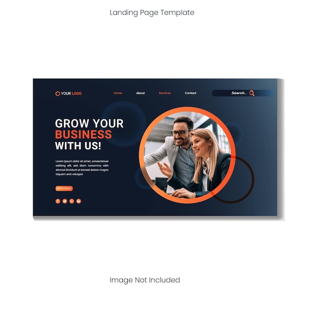 Vector website template for websites and landing page