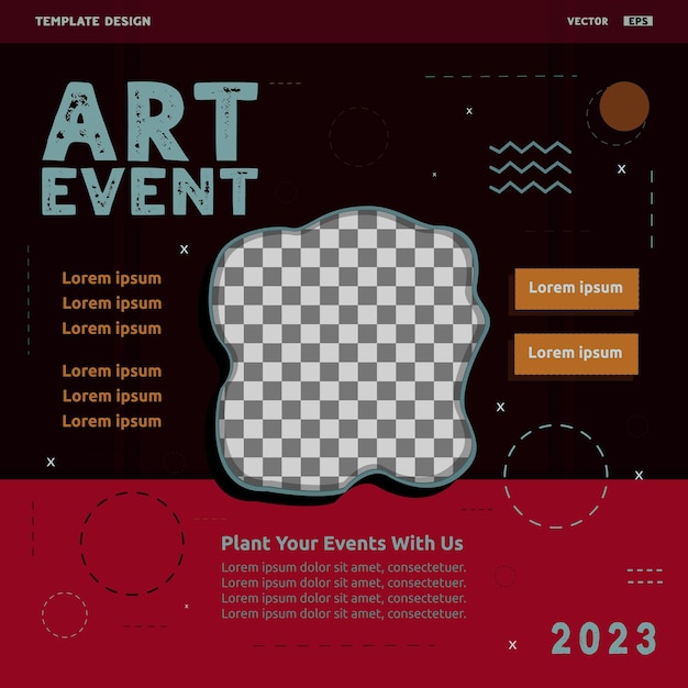 A website that says art event on it