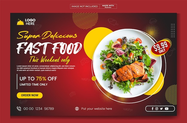 A website that says'fast food'on it