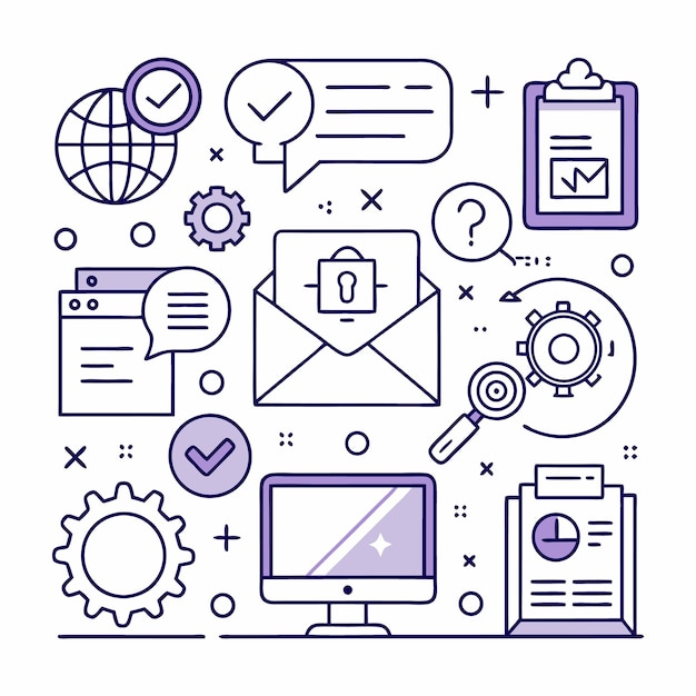 Website thin line icons set Website symbool Webzoek Homepages icoon