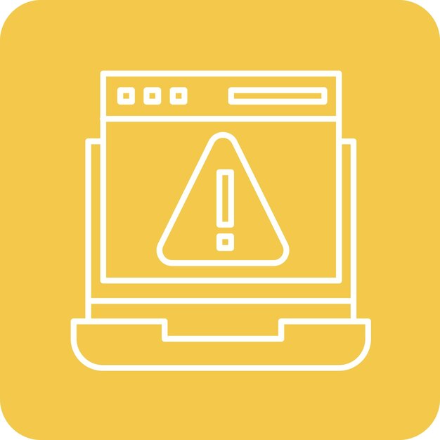 ウェブサイトの警告ベクトルアイコン - SEOおよびSEMのアイコンセットに使用できます