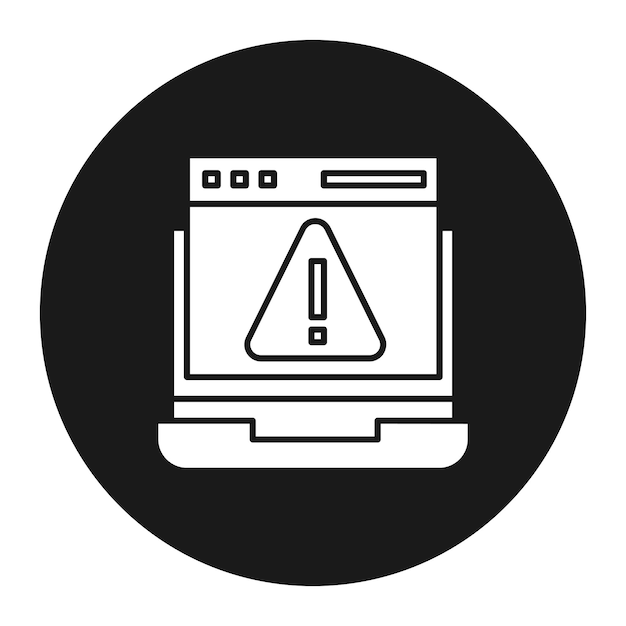 ウェブサイトの警告ベクトルアイコン - SEOおよびSEMのアイコンセットに使用できます