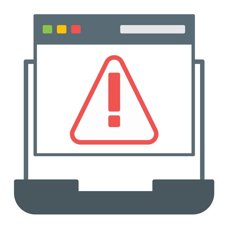 Vector website warning vector illustration style