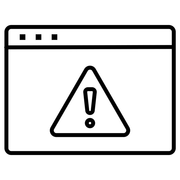 Website Warning Vector Illustration