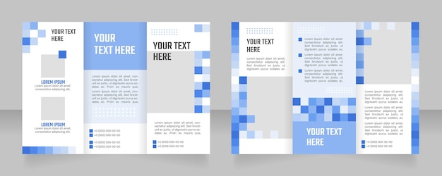 ベクトル ウェブサイトの作成とプログラミング 3 つ折りパンフレットのテンプレート デザイン