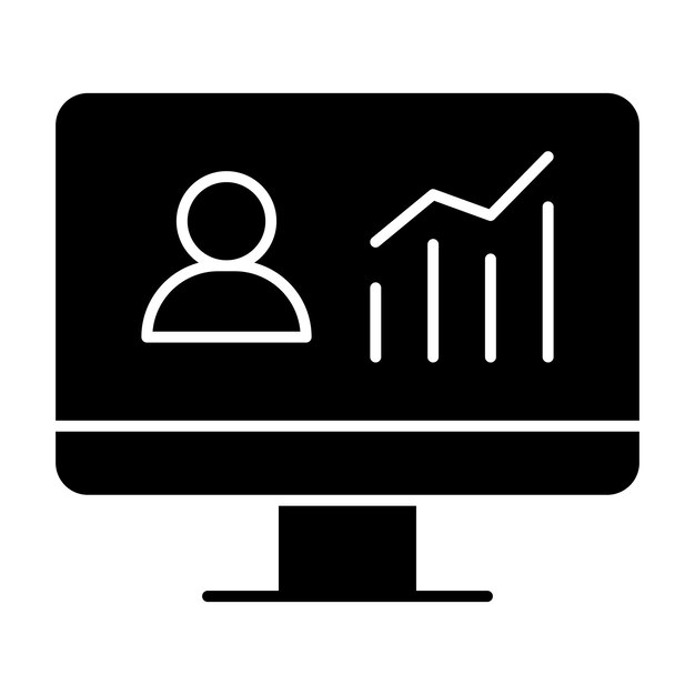 Websiteverkeer Glyph effen zwarte afbeelding