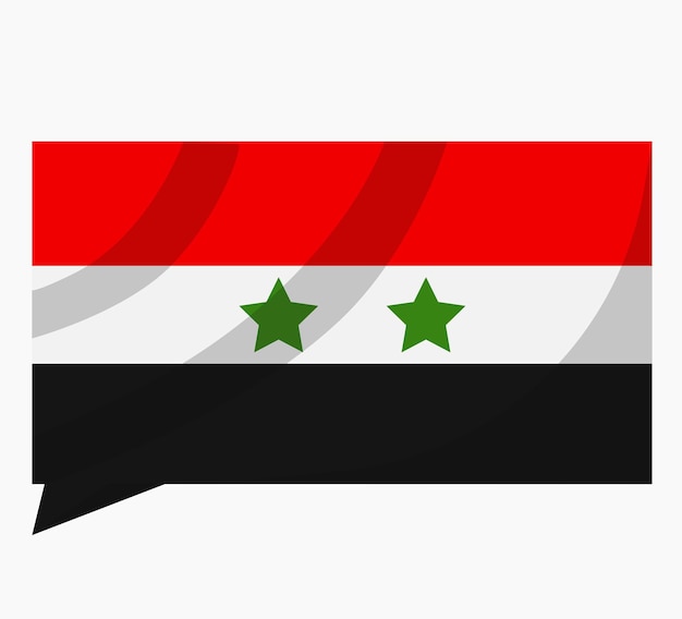 Vector webtekst vlag van syrië land