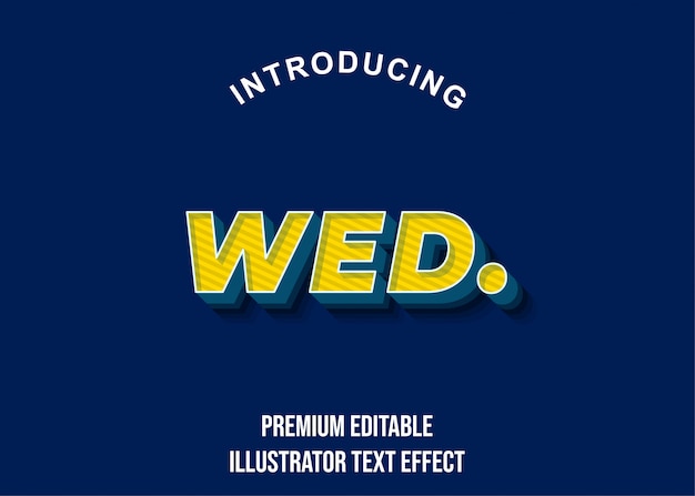 Wed Strong Bold Yellow Text Effect