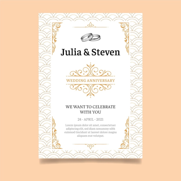 Wedding anniversary card