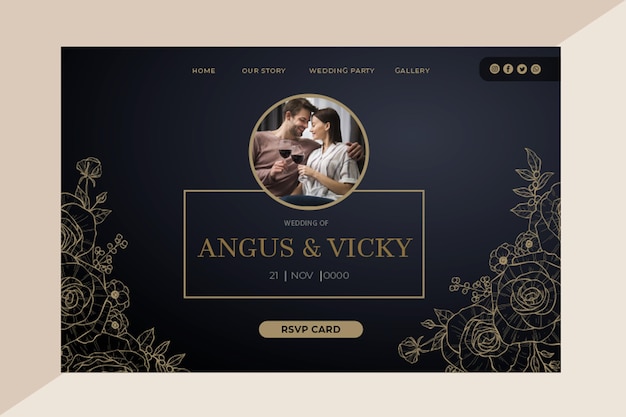 Wedding anniversary landing page