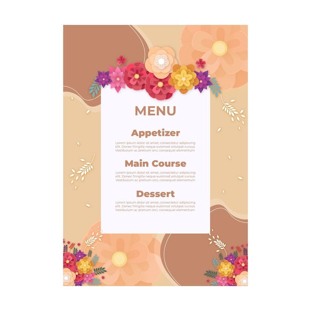 wedding anniversary menu